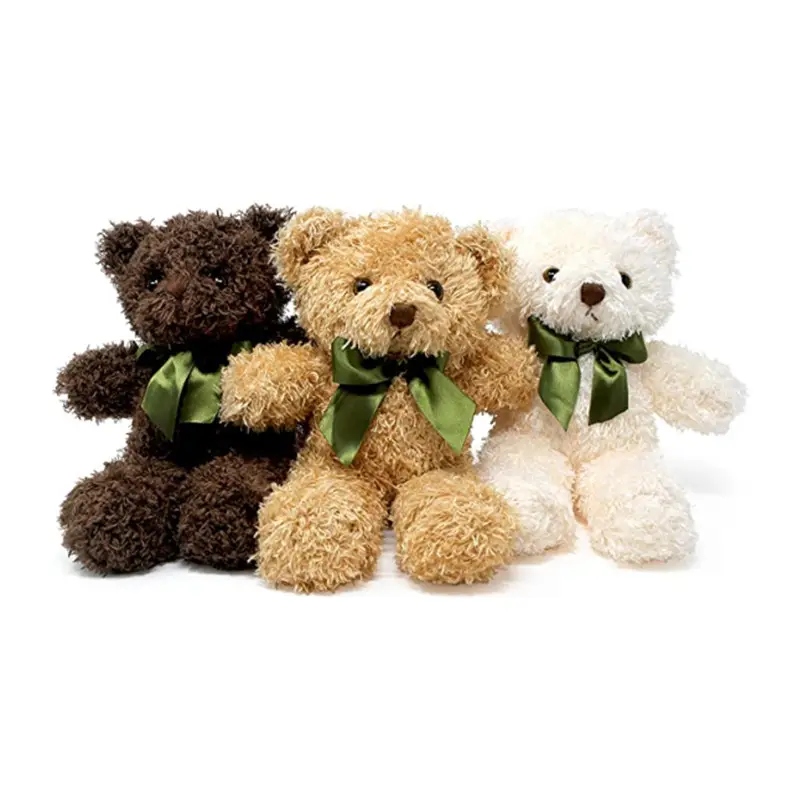 Teddy Bears - 9" - Cute Stuffed Animal in 3 Colors - 3-Pack of Stuffed Bears Dark Brown Golden White Teddy Bear- Plush Toy