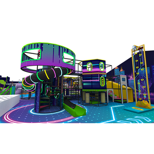 Qiaoqiao <span class=keywords><strong>Parque</strong></span> Infantil Comercial de 2000 m² con Temática Espacial, Toboganes LED Grandes, Juegos Interactivos y Suaves, Equipo de Juegos Interior para Niños - Product Image 1