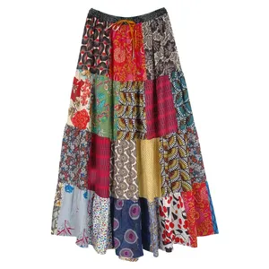 Factory Direct Supply Cotton Skirts Woman Maxi Skirts Ethnic Indian Long Skirts