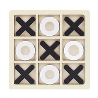 Jeu de société interactif XO en bois sur le thème des animaux de la nature pour enfants, entraînement à la logique et au raisonnement, jeu de table double