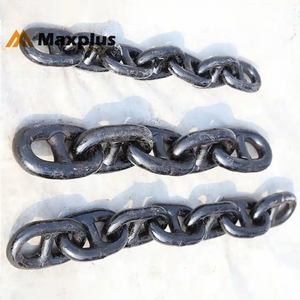 Cadena de Anclaje de Eslabones Soldados Pintada de Negro con Resistencia a la Corrosión Grado U3, Lisa, para Amarre Marino, Cadena de Anclaje, Cadena de Cable - Product Image 1