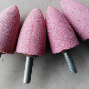 Meule abrasive en corindon rouge et corindon chromé, à tige de 6 mm, pour meulage de métaux, à énergie éolienne, outils abrasifs - Product Image 1