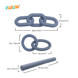 Famipet giocattoli per cani da masticare durevoli in gomma naturale personalizzati per masticatori aggressivi - Product Image 2