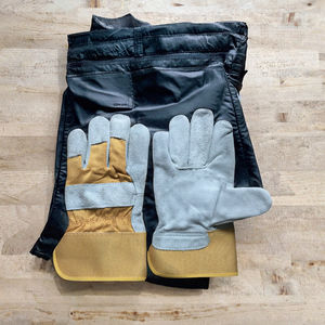 ถุงมืองานเชื่อมหนังวัวสีเหลืองสำหรับงานอุตสาหกรรมถุงมือรักษาความปลอดภัยเต็มรูปแบบป้องกันทนต่อการตัด - Product Image 3