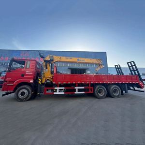Grue télescopique montée sur camion Shacman 6X4 à plateau pour la manutention de matériaux en montagne - Product Image 5