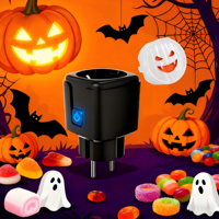 Prise intelligente électrique SIXWGH pour Halloween, prise WiFi EU 16A, commande vocale Alexa Google Home, contrôle à distance par application, programmation, mémoire, hôtel hanté