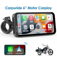 Carpuride W603D+TPMS GPS moto avec écran tactile IPS, Android Auto, double Bluetooth, CarPlay sans fil intelligent, écran TV