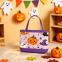 Sac fourre-tout personnalisé en EVA perforé, motif chapeau de sorcière et toile d'araignée pour Halloween, le plus vendu, fournisseur fiable en gros