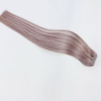 Extensions de cheveux 100% vierges humaines, invisibles, sans couture, en PU, avec trou XO, trame papillon, double tirage, cuticules alignées, micro-boucles plates