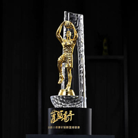 Trophée sportif haut de gamme en cristal et métal, nouveau trophée de football, golf, basketball, badminton, course, MVP, tournoi, plaque gravée