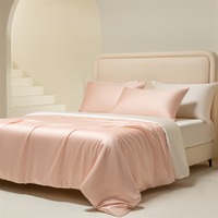 Parure de lit de luxe 4 pièces 100% coton, super douce, respirante, lavable en machine, draps, taies d'oreiller, housse de couette 200TC, style européen