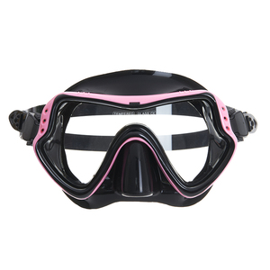 Bán buôn dành cho người lớn HD chống sương mù Silicone ống thở Goggle mặt nạ đầy đủ Mặt Màu Xanh màu hồng không thấm nước Scuba lặn mặt nạ bảo vệ rò rỉ - Product Image 1