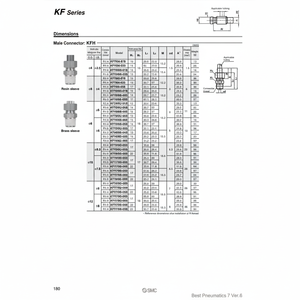Raccords d'insertion pneumatique SMC KFH10B-04S pièces pneumatiques - Product Image 1