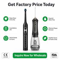 Set Irigator Oral 2 in 1 & Sikat Gigi Elektrik Berputar, Dapat Diisi Ulang via USB, Set Kombinasi Water Flosser IPX7 Logo Kustom OEM