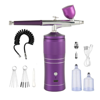 Kit d'aérographe portable multifonctionnel professionnel en cuivre à alimentation par gravité pour le maquillage, l'art des ongles, le tatouage, la décoration de gâteaux