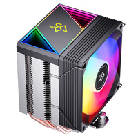 Kipas RGB manusia salju efisiensi tinggi pipa panas CPU pendingin udara ekstrem untuk PC overlocked dan server terbuat dari tembaga