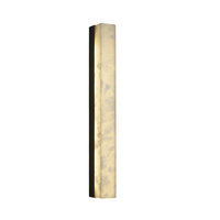Nouvelle applique murale en marbre de style chinois, construction en cuivre massif, lumière LED, design minimaliste post-moderne pour salon et chambre à coucher