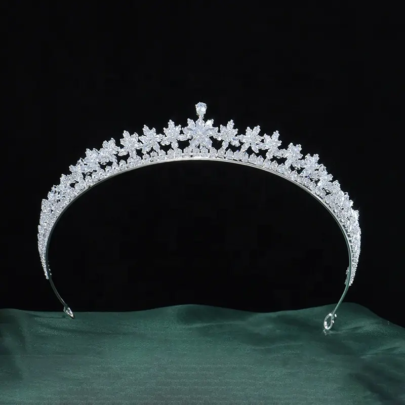 Einfache elegante Haarschmuck Königin Mädchen Tiara Schönheits wettbewerb Krone für Hochzeit Braut party