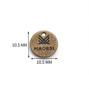 Étiquette de sac à main de haute qualité, métal personnalisé, logo gravé, étiquette <span class=keywords><strong>en</strong></span> métal de créateur pour vêtements - Product Image 3