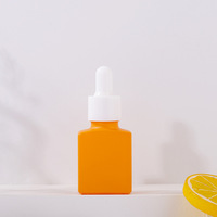 Flacon compte-gouttes plat en verre vide personnalisé de 15 ml et 30 ml pour huiles essentielles, flacons de sérum pour le visage, emballage cosmétique