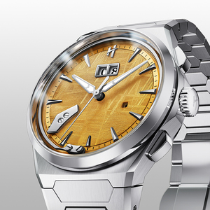 นาฬิกาข้อมืออัตโนมัติ Lucky Harvey รุ่น Mens Titanium Meteorite พร้อมฟังก์ชั่นเสียงเรียกเข้า กันน้ำ 50 เมตร กระจกแซฟไฟร์ - Product Image 1