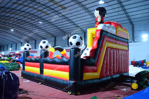 Phổ biến công viên giải trí trò chơi Inflatable Combo trượt Bouncer lâu đài với chủ đề Bóng Đá - Product Image 4