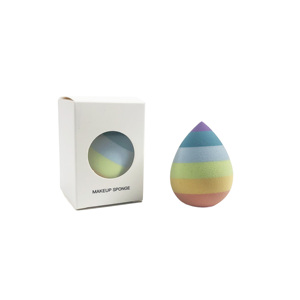 Éponge de maquillage en silicone en forme de goutte d'eau arc-en-ciel, sans latex, douce, sans couture, pour fond de teint, multicolores, réutilisable, éponge cosmétique pour le visage - Product Image 6