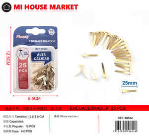 Plomey Encuadernador Nails 28mm Brass Double Footed 25pcs High Quality Binding Fasteners - Product Image 3