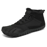 Nouvelles Chaussures de Marche Imperméables en Caoutchouc pour Hommes et Femmes, Bottes de Neige Minimalistes Isolées pour l'Automne et l'Hiver, Bottines Chaudes à Semelle Nu avec Fourrure