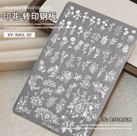 Plaque d'estampage Nail Art-Outil de transfert de dentelle, papillon, rose et ruban avec tampon en silicone