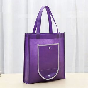Custom <b>Foldable</b> Non Woven Letter Pattern Tote <b>Bags</b> Reusable Durable Eco-friendly Silkscreen Printed for Gift Advertising DIY Use - Product Image 1