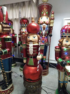 Navidad Résine Artisanat Ornements Grand LED Musical Santa Sleigh Batteur <span class=keywords><strong>Soldat</strong></span> Lumineux 6ft Noël <span class=keywords><strong>Casse</strong></span>-<span class=keywords><strong>Noisette</strong></span> avec Musique - Product Image 3