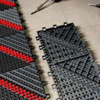 Tapis de sol d'entrée de porte Eva populaire brosse anti-dérapant trois en un tapis de carreaux modulaires à emboîtement