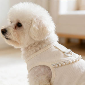 Nueva Ropa de Verano para Perros, Estilo Lindo y Sencillo, para Mascotas Pequeñas como Bichón, Pomerania, Teddy, Gatos, <span class=keywords><strong>Cachorros</strong></span>, <span class=keywords><strong>Schnauzer</strong></span>, Chaleco con Perlas - Product Image 2