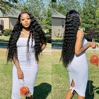 Cheveux Humains Indiens Vierges Bruts, 3 Paquets avec Fermeture en Dentelle, Vente en Gros Usine, Cheveux Indiens Ondulés Profonds Pas Chers, Cuticules Alignées