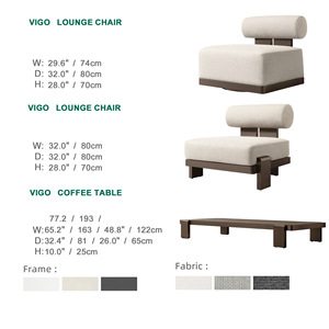 Conjunto de Sofás para Patio de Apartamento o Villa de Estilo Moderno, Muebles de Exterior de Aluminio, Ecológicos e Impermeables, Express Garden - Product Image 2