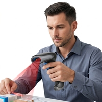 Lecteur de codes-barres sans fil portable OEM ODM pour USB 2.4G, lecteur de codes QR en stock pour la vente au détail et l'entreposage