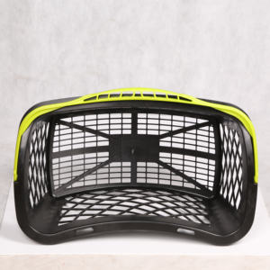 High Capacity Comfortable Handle Customized Logo <b>Stackable</b> Design Plastic Metal Shopping <b>Basket</b> - Product Image 3