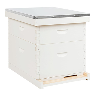 Ruche Langstroth assemblée et peinte à 10 cadres, kit complet avec cadres en bois et fondation en cire d'abeille pré-imprégnée - Product Image 6
