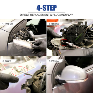 Clignotants LED dynamiques pour rétroviseurs VW <span class=keywords><strong>Golf</strong></span> 5 GTI MK5 Passat B6 Skoda Superb Accessoires 2 pièces - Product Image 5