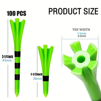 Prix usine Golf Accessoires Tee Taille Personnalisée Golf Tee Plastique Pratique Incassable Golf Tees