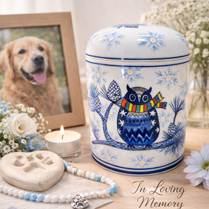 Urne funéraire en céramique pour animaux de compagnie, prix d'<span class=keywords><strong>usine</strong></span>, peinte à la main, urnes commémoratives pour chiens et chats, petit récipient souvenir pour les cendres des animaux bien-aimés - Product Image 4