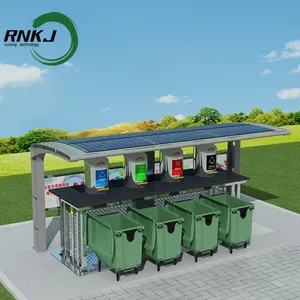 스마트 쓰레기통 태양열 충전 배터리 쓰레기 분류 및 재활용 쓰레기통 지하 폐기물 관리 시스템
