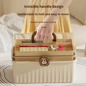 Caja de almacenamiento de medicamentos multicapa portátil Diseño moderno PP Plástico Hogar Caja de primeros auxilios médicos - Product Image 5