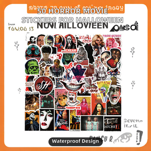 50 Pegatinas de Graffiti de Dibujos Animados, Impermeables, de PVC, Regalo de Halloween, Decoración de Paredes y Libros, Vinilo, Terroríficas, Geniales, Aterradoras - Product Image 2