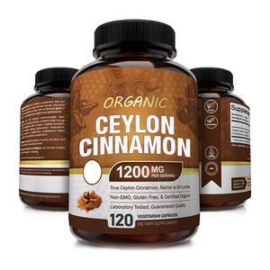 Cápsulas de canela de Ceilán orgánicas personalizadas OEM y ODM para la salud de las articulaciones, suplementos herbales disponibles, cápsulas vegetarianas para adultos - Product Image 1