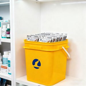 Giá rẻ bền Bán buôn giá rẻ tùy chỉnh IML nhãn Nhựa thùng tất cả các mục đích vuông thực phẩm lưu trữ xô cho thức ăn vật nuôi - Product Image 5