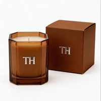 Fabricant de bougies parfumées sur mesure en gros, pots carrés de luxe personnalisés, géométriques, 8oz, 10oz, 12oz, marque privée