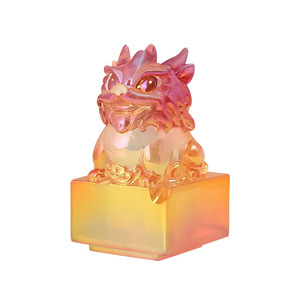 Figura Decorativa de Dragón Auspicioso de Yu Mo Craft, Amuleto de la Suerte para Atraer la Riqueza, Adorno de Escritorio, Decoración de Oficina, Juguete - Product Image 5