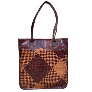 Morocco Design Moroccan Leather <b>Women's</b> Handmade Satchel <b>Bag</b> Boho Berber Vintage Style Genuine Leather Zipper Closure - Product Image 1